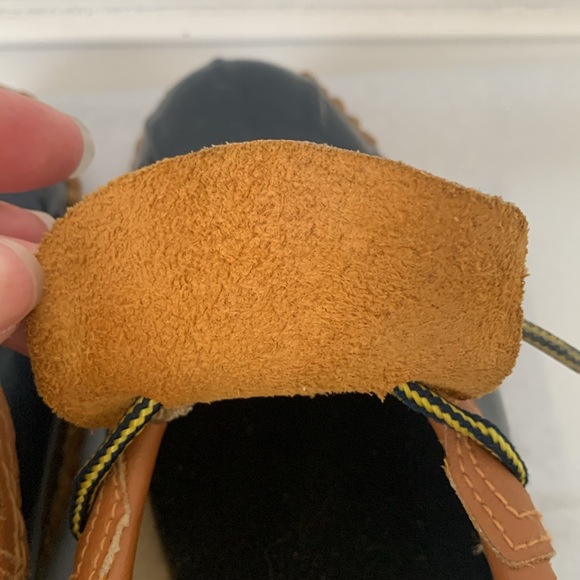 Vintage Sporto Aroostik duck shoes, navy blue, size 9M. Used, in original box. - Picture 6 of 7